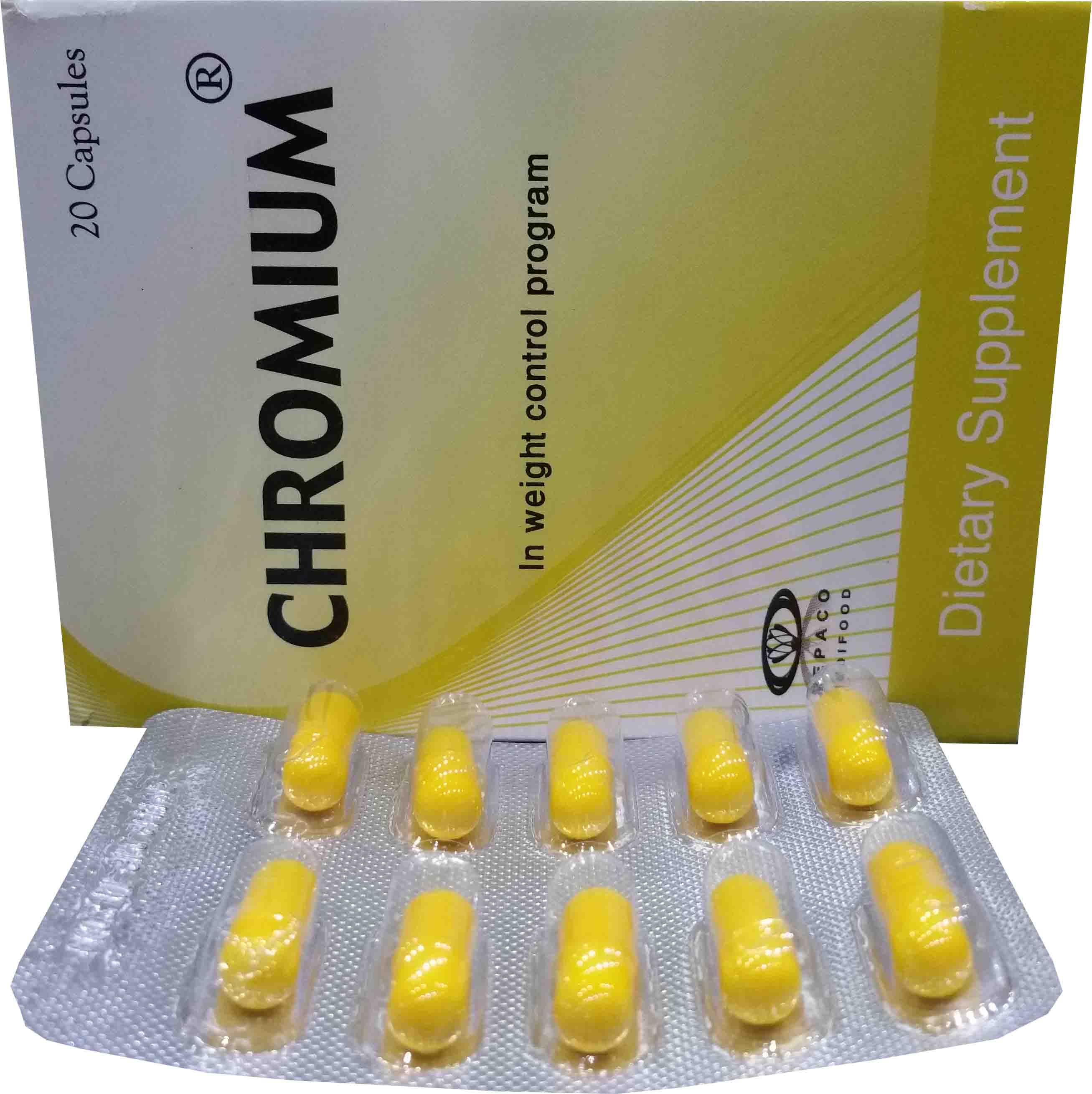 Chromium 200 mg 20 Capsules